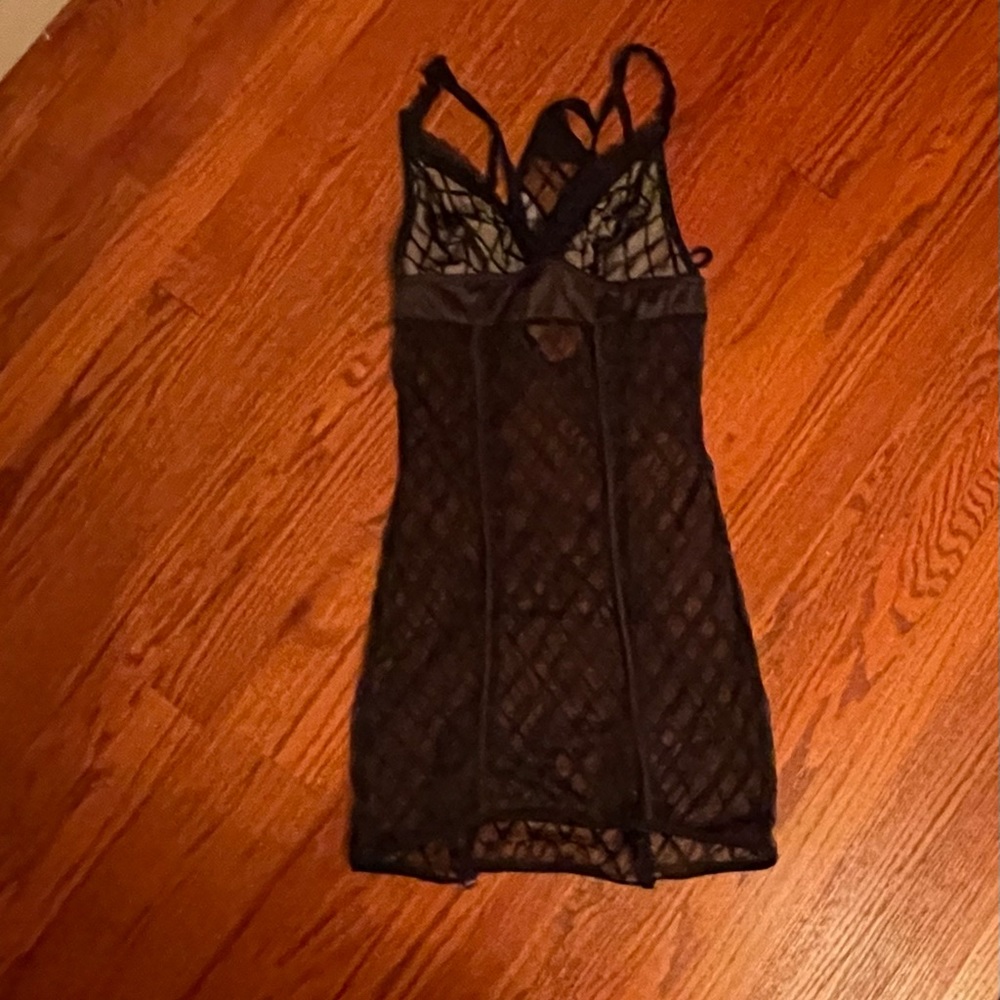Lace lingere dress with thong